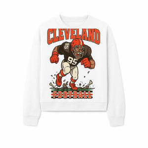 Cleveland Football Retro Graphic Tee - Vintage Style Sports Apparel for Men, Athletic Fan Gear, Team Spirit Shirt - Sweatshirt 1758559982614.jpg