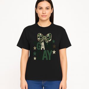 Camo Game Day Decor with Bow and Stars, Perfect for Sports Events, Team Spirit, and Home Decoration - T-shirt 1758559982648.jpg