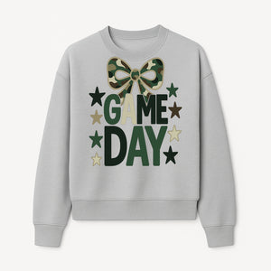 Camo Game Day Decor with Bow and Stars, Perfect for Sports Events, Team Spirit, and Home Decoration - Sweatshirt 1758559983340.jpg