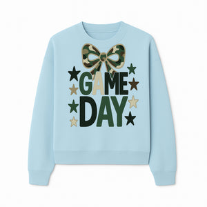Camo Game Day Decor with Bow and Stars, Perfect for Sports Events, Team Spirit, and Home Decoration - Sweatshirt 1758559983466.jpg