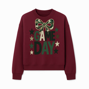 Camo Game Day Decor with Bow and Stars, Perfect for Sports Events, Team Spirit, and Home Decoration - Sweatshirt 1758559983722.jpg