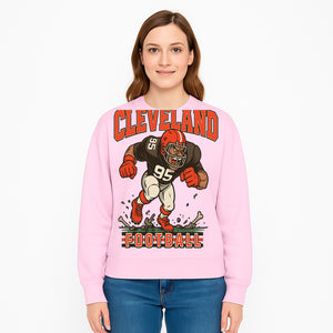 Cleveland Football Retro Graphic Tee - Vintage Style Sports Apparel for Men, Athletic Fan Gear, Team Spirit Shirt - Sweatshirt 1758559983879.jpg