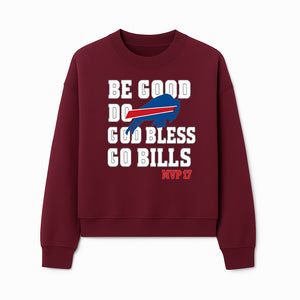 Buffalo Bills MVP 17 Shirt | Be Good, Do Good, God Bless | Football Fan Apparel | Team Spirit Clothing - Sweatshirt 1758559984513.jpg
