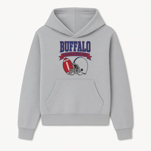 Buffalo Football Established 1960 Vintage Graphic Tee, Football Helmet & Ball Design, Sports Fan Apparel, Game Day Outfit - Hoodie 1758559986655.jpg