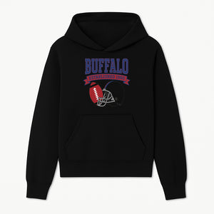 Buffalo Football Established 1960 Vintage Graphic Tee, Football Helmet & Ball Design, Sports Fan Apparel, Game Day Outfit - Hoodie 1758559986786.jpg