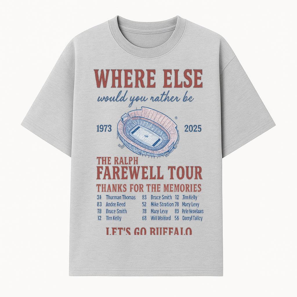 Ralph Wilson Stadium Farewell Tour T-Shirt, Buffalo Bills Tribute, 1973-2025, Sports Memories, NFL Fans Gift - T-shirt 1758559986969.jpg