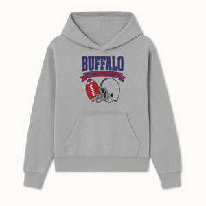Buffalo Football Established 1960 Vintage Graphic Tee, Football Helmet & Ball Design, Sports Fan Apparel, Game Day Outfit - Hoodie 1758559987182.jpg