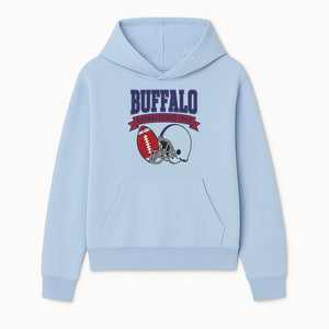 Buffalo Football Established 1960 Vintage Graphic Tee, Football Helmet & Ball Design, Sports Fan Apparel, Game Day Outfit - Hoodie 1758559987364.jpg