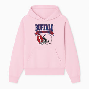 Buffalo Football Established 1960 Vintage Graphic Tee, Football Helmet & Ball Design, Sports Fan Apparel, Game Day Outfit - Hoodie 1758559987503.jpg