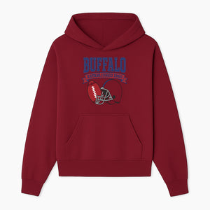 Buffalo Football Established 1960 Vintage Graphic Tee, Football Helmet & Ball Design, Sports Fan Apparel, Game Day Outfit - Hoodie 1758559987663.jpg