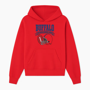 Buffalo Football Established 1960 Vintage Graphic Tee, Football Helmet & Ball Design, Sports Fan Apparel, Game Day Outfit - Hoodie 1758559987937.jpg
