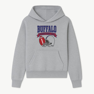 Buffalo Football Established 1960 Vintage Graphic Tee, Football Helmet & Ball Design, Sports Fan Apparel, Game Day Outfit - Hoodie 1758559988053.jpg