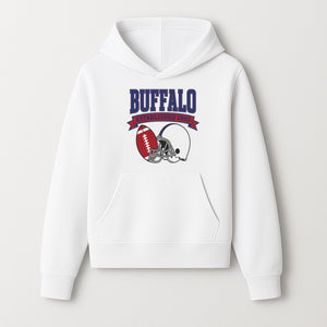 Buffalo Football Established 1960 Vintage Graphic Tee, Football Helmet & Ball Design, Sports Fan Apparel, Game Day Outfit - Hoodie 1758559988192.jpg