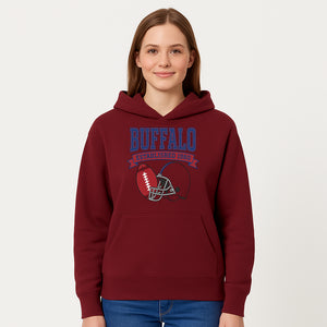 Buffalo Football Established 1960 Vintage Graphic Tee, Football Helmet & Ball Design, Sports Fan Apparel, Game Day Outfit - Hoodie 1758559989440.jpg