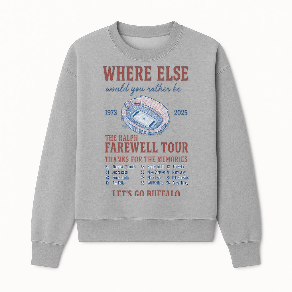 Ralph Wilson Stadium Farewell Tour T-Shirt, Buffalo Bills Tribute, 1973-2025, Sports Memories, NFL Fans Gift - Sweatshirt 1758559989900.jpg
