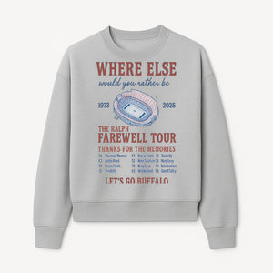 Ralph Wilson Stadium Farewell Tour T-Shirt, Buffalo Bills Tribute, 1973-2025, Sports Memories, NFL Fans Gift - Sweatshirt 1758559990437.jpg