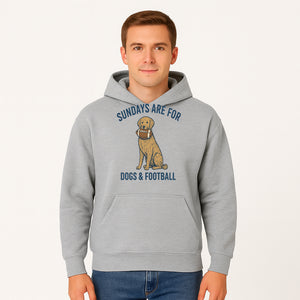 Sundays Are for Dogs & Football Graphic Tee - Perfect Dog Lover Gift for Game Day and Pet Enthusiasts - Hoodie 1758559992155.jpg