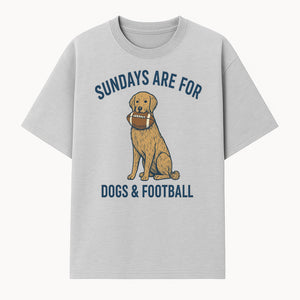 Sundays Are for Dogs & Football Graphic Tee - Perfect Dog Lover Gift for Game Day and Pet Enthusiasts - T-shirt 1758559992413.jpg