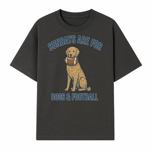 Sundays Are for Dogs & Football Graphic Tee - Perfect Dog Lover Gift for Game Day and Pet Enthusiasts - T-shirt 1758559992679.jpg