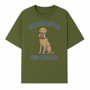 Sundays Are for Dogs & Football Graphic Tee - Perfect Dog Lover Gift for Game Day and Pet Enthusiasts - T-shirt 1758559992817.jpg