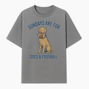 Sundays Are for Dogs & Football Graphic Tee - Perfect Dog Lover Gift for Game Day and Pet Enthusiasts - T-shirt 1758559992968.jpg