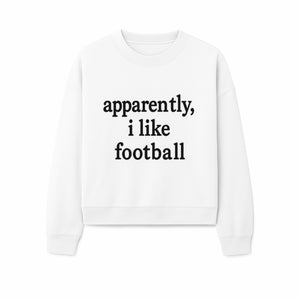 Apparently, I Like Football - Funny Sports Tee for Football Fans, Casual Wear, Perfect Gift for Sports Lovers - Sweatshirt 1758559993088.jpg