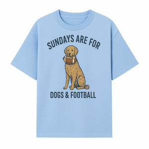 Sundays Are for Dogs & Football Graphic Tee - Perfect Dog Lover Gift for Game Day and Pet Enthusiasts - T-shirt 1758559993099.jpg