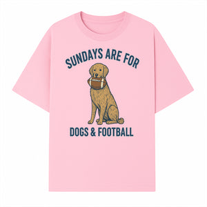 Sundays Are for Dogs & Football Graphic Tee - Perfect Dog Lover Gift for Game Day and Pet Enthusiasts - T-shirt 1758559993224.jpg