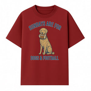 Sundays Are for Dogs & Football Graphic Tee - Perfect Dog Lover Gift for Game Day and Pet Enthusiasts - T-shirt 1758559993410.jpg