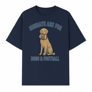 Sundays Are for Dogs & Football Graphic Tee - Perfect Dog Lover Gift for Game Day and Pet Enthusiasts - T-shirt 1758559993519.jpg