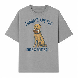 Sundays Are for Dogs & Football Graphic Tee - Perfect Dog Lover Gift for Game Day and Pet Enthusiasts - T-shirt 1758559993753.jpg