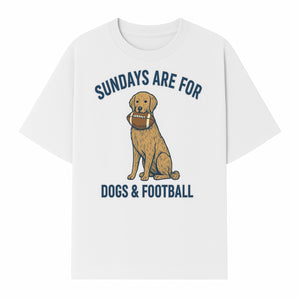 Sundays Are for Dogs & Football Graphic Tee - Perfect Dog Lover Gift for Game Day and Pet Enthusiasts - T-shirt 1758559993887.jpg
