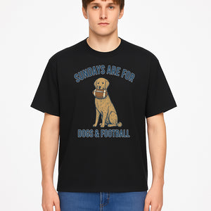 Sundays Are for Dogs & Football Graphic Tee - Perfect Dog Lover Gift for Game Day and Pet Enthusiasts - T-shirt 1758559995023.jpg
