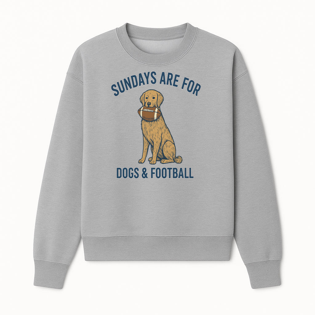 Sundays Are for Dogs & Football Graphic Tee - Perfect Dog Lover Gift for Game Day and Pet Enthusiasts - Sweatshirt 1758559995325.jpg