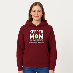 Keeper Mom Soccer T-Shirt | Funny Gift for Soccer Moms | Stressful Position on the Team | Soccer Mom Life Apparel - Hoodie 1758560852952.jpg