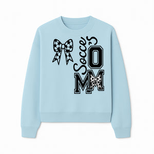 Soccer Mom Bow Decal | Stylish Sports Mom Decor | Black and White Soccer Theme | Perfect for Soccer Enthusiasts - Sweatshirt 1758560857872.jpg