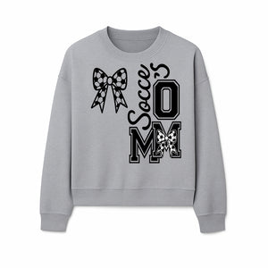 Soccer Mom Bow Decal | Stylish Sports Mom Decor | Black and White Soccer Theme | Perfect for Soccer Enthusiasts - Sweatshirt 1758560858551.jpg