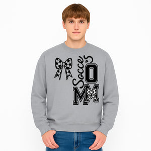 Soccer Mom Bow Decal | Stylish Sports Mom Decor | Black and White Soccer Theme | Perfect for Soccer Enthusiasts - Sweatshirt 1758560859846.jpg