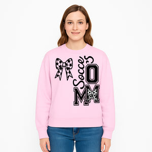 Soccer Mom Bow Decal | Stylish Sports Mom Decor | Black and White Soccer Theme | Perfect for Soccer Enthusiasts - Sweatshirt 1758560859989.jpg
