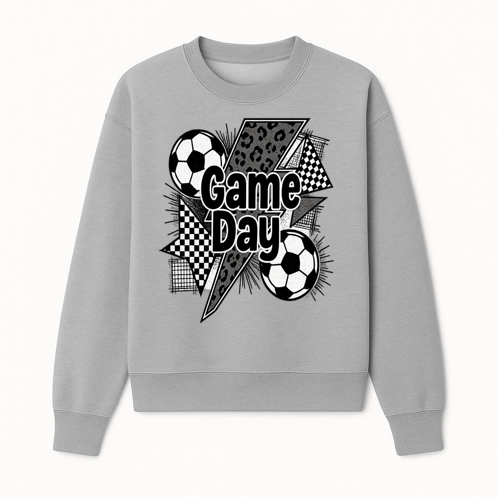 Game Day Soccer Graphic Tee - Fun Sports Apparel with Soccer Balls and Bold Designs for Fans and Players - Sweatshirt 1758560874600.jpg