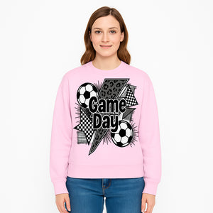 Game Day Soccer Graphic Tee - Fun Sports Apparel with Soccer Balls and Bold Designs for Fans and Players - Sweatshirt 1758560877440.jpg