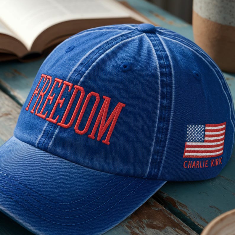 Charlie Kirk Freedom Embroidered Hat   Adjustable Relaxed Fit 1758594428927.jpg