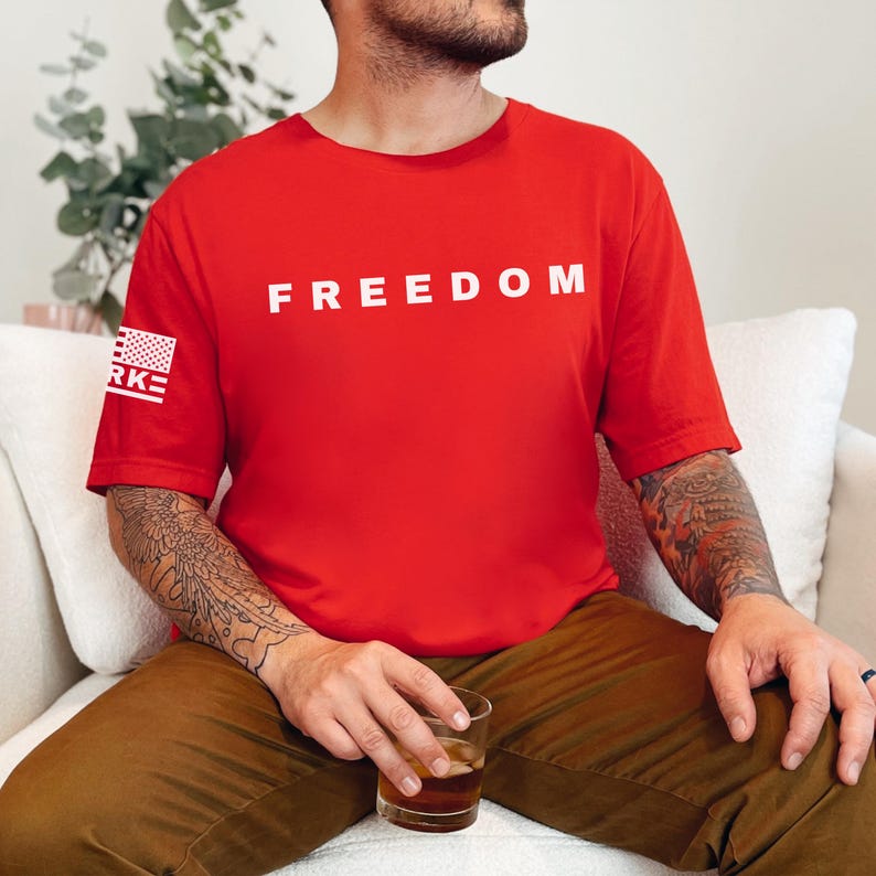 Red Charlie Kirk Freedom T Shirt Forward Attacking Flag Unisex Shirt For Charlies Birthday And National Day Of Remembrance For Charlie Kirk 1758594816436.jpg