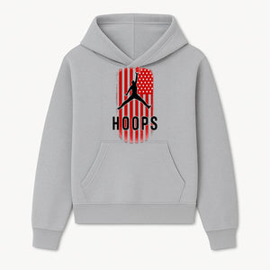 Basketball Hoops Graphic Tee with Retro American Flag Design Perfect for Sports Fans and Athletes - Hoodie 1758681887776.jpg