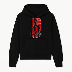 Basketball Hoops Graphic Tee with Retro American Flag Design Perfect for Sports Fans and Athletes - Hoodie 1758681887933.jpg