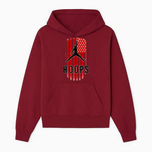 Basketball Hoops Graphic Tee with Retro American Flag Design Perfect for Sports Fans and Athletes - Hoodie 1758681888768.jpg