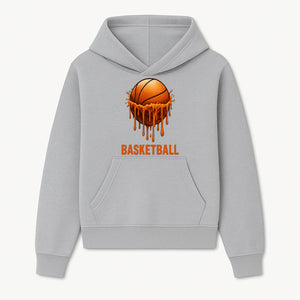 Dripping Orange Basketball Graphic Tee - Sporty Apparel for Basketball Fans & Players, Perfect Gift for Athletes - Hoodie 1758681888846.jpg