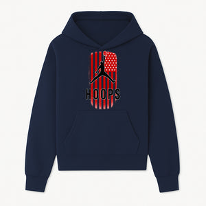 Basketball Hoops Graphic Tee with Retro American Flag Design Perfect for Sports Fans and Athletes - Hoodie 1758681888925.jpg