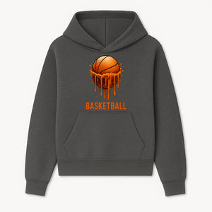 Dripping Orange Basketball Graphic Tee - Sporty Apparel for Basketball Fans & Players, Perfect Gift for Athletes - Hoodie 1758681889125.jpg