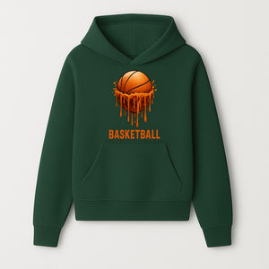Dripping Orange Basketball Graphic Tee - Sporty Apparel for Basketball Fans & Players, Perfect Gift for Athletes - Hoodie 1758681889290.jpg